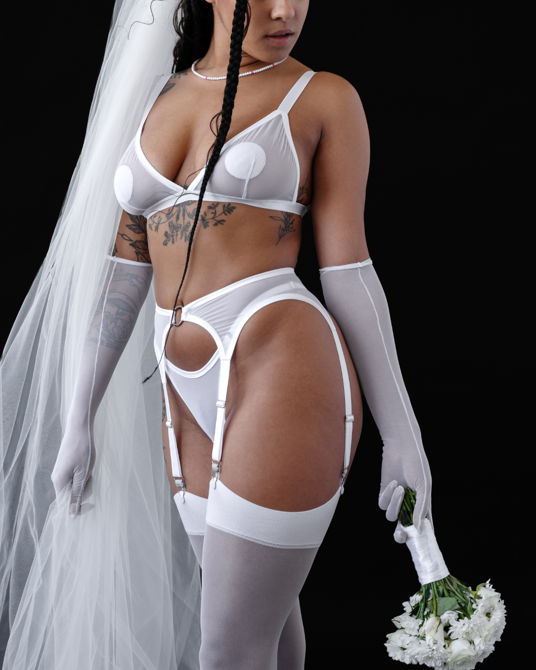 White Adjustable Bralette