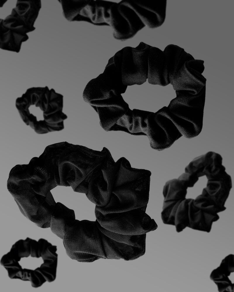 Black mesh Scrunchie