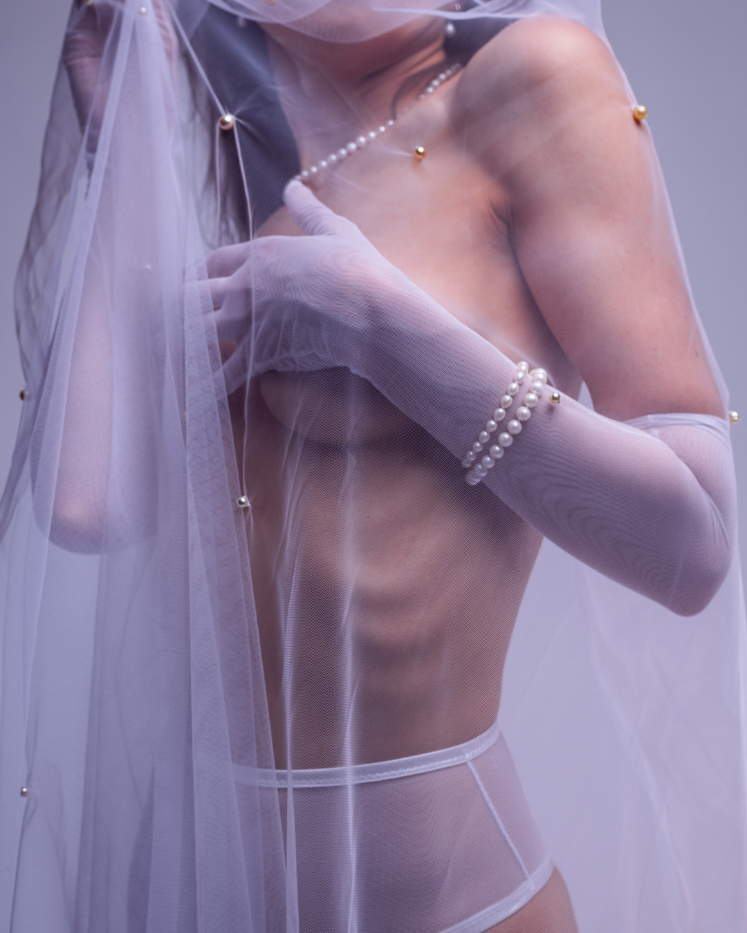 White Sheer Gloves